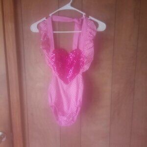 Vogue Fashion Toddler Girls Pink Hearts Sequin Sunsuit Size 2T NWT